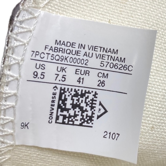 Converse Ctas Lift Shoe Platform For Women Glitter Red Beige Custom 570626C-WPGW - Picture 10 of 10